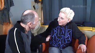 Creepy age-old man talks a hot mature floozy into having sex with him